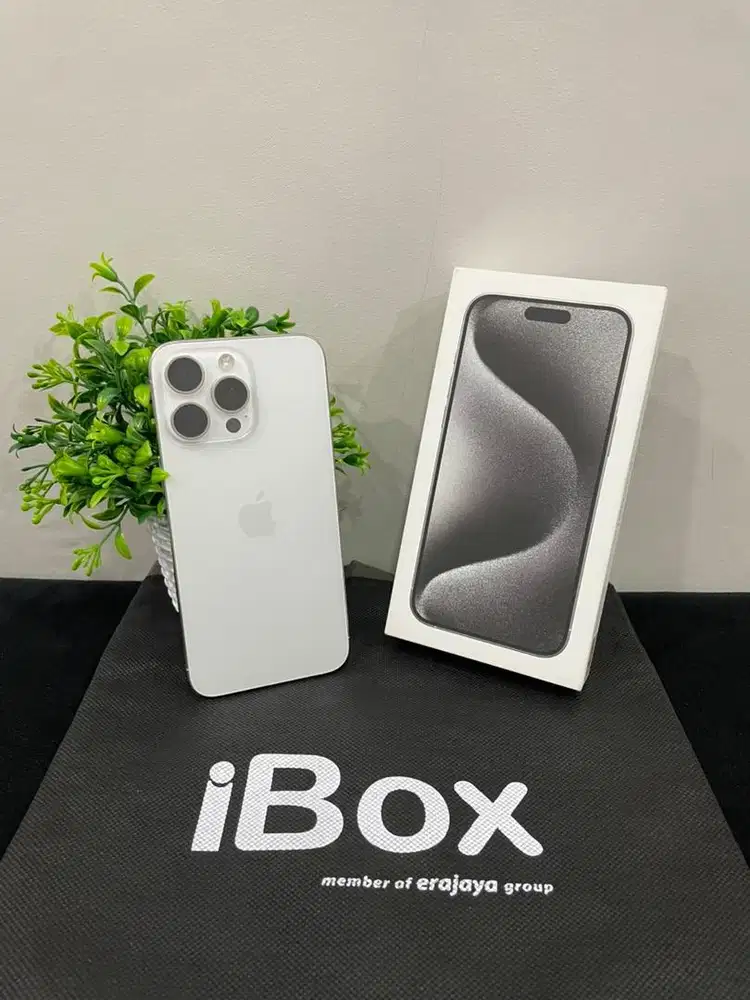 IPhone 15 ProMax 256GB iBox White mulus Fullset Ori BH 88% 3Utool 98