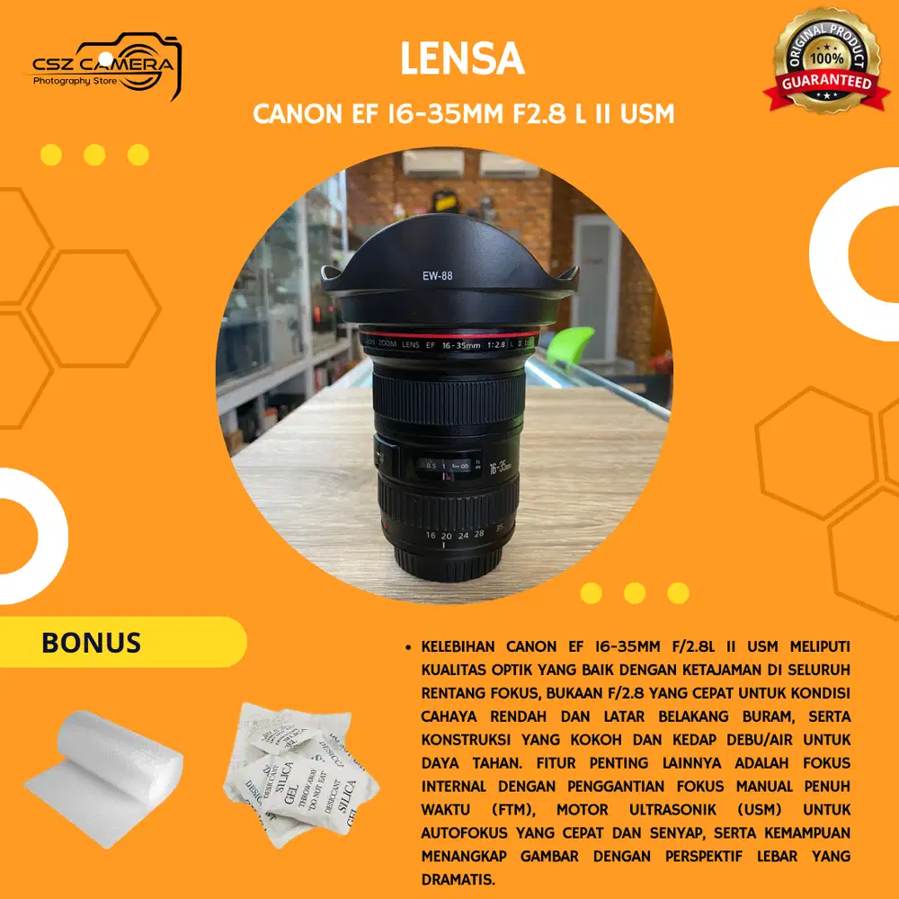 Canon EF 16-35mm F2.8 L II USM Bergaransi