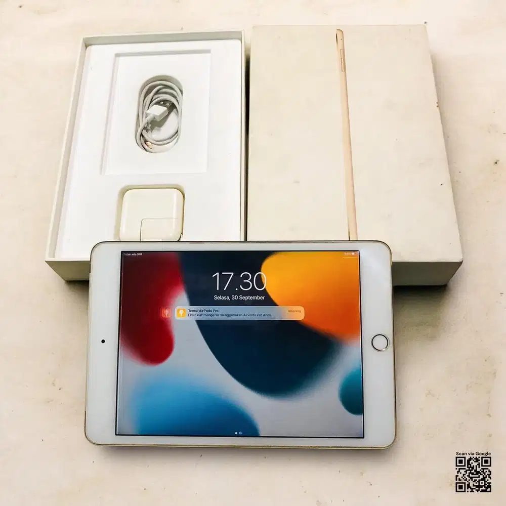 iPad Mini 4 Inter 16GB Wifi + Cellular Minus Layar Blink