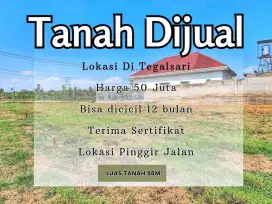 Tanah dijual di Tegalsari Banyuwangi 50 Juta