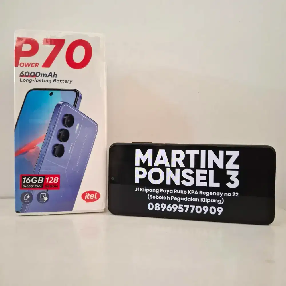 Itel P70 8/128 New Segel Garansi resmi 1 Tahun
