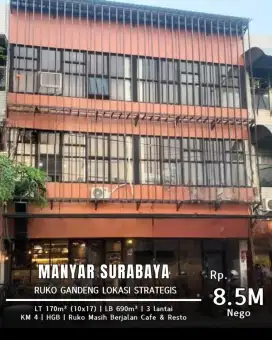 Jual Cepat Ruko Gandeng 690m² Manyar Sby Timur 8,5M Nego