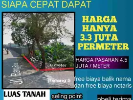 DIJUAL KAVLING PINGGIR JALAN