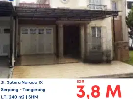 MP/LLG5490 LELANG 21 OKTOBER 2925 rumah jl sutera narada IX no 17 RT 6 RW 4 Alam Sutera Tangerang Banten