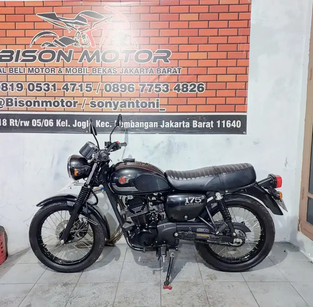 ISTIMEWA! KAWASAKI W175 BLACK STYLE W 175 TAHUN 2025 / 2024 HITAM