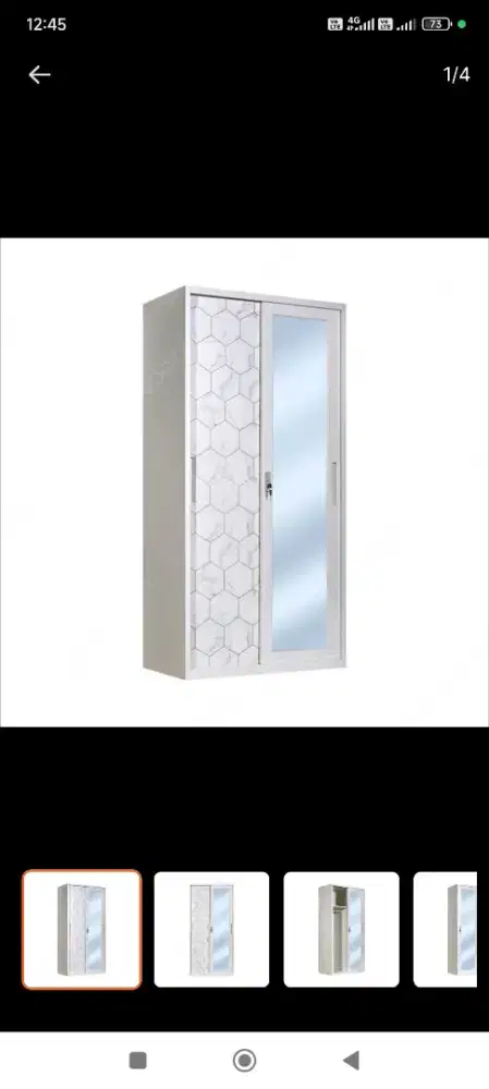 Selma Alexis Lemari Pakaian 2 Pintu Geser - Marble