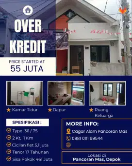 Over Rumah di Cagar Alam Depok Angsuran Flet