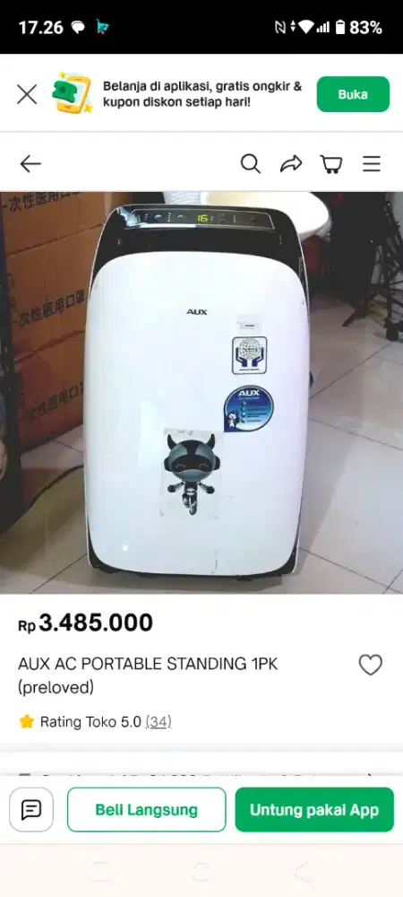 Aux AC Portable Standing 1PK (preloved) Masi Ok
