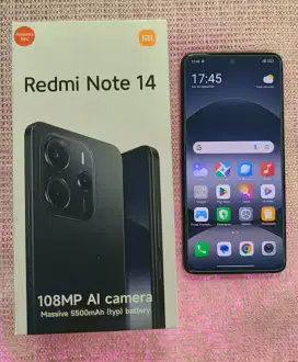 Xiaomi redmi note 14 ram 8gb/128gb mulus fullset