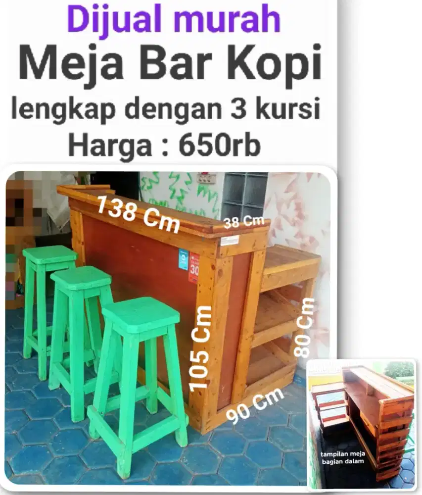 Jual Murah - Meja bar meja kopi/meja kedai kopi / meja warkop
