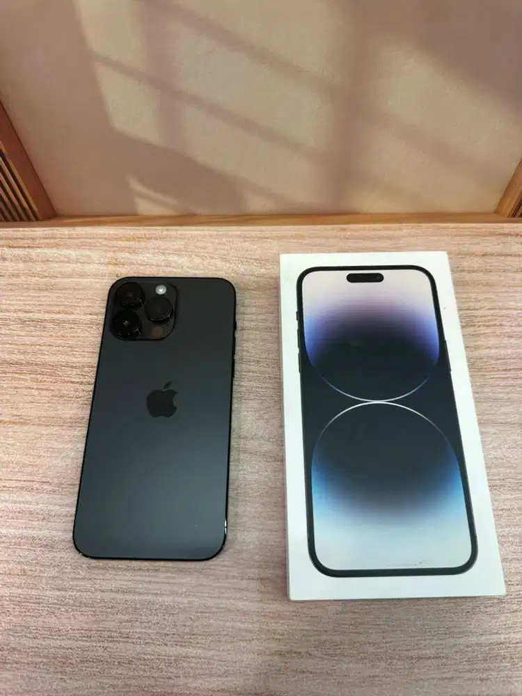 Apple iPhone 14 Pro Max 128GB Black BH 92% Lengkap Ex iBox