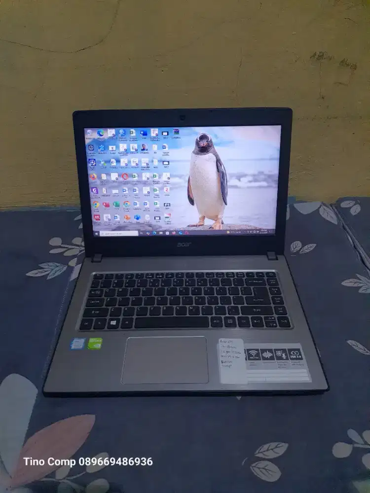 Laptop desain acer e5 476g i3 gen 8 ram 12gb ssd 512gb vga 2gb