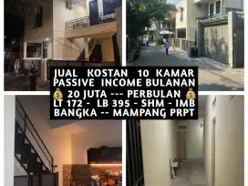 JUAL KOST KOSAN KOSTAN 10 KAMAR DI BANGKA MAMPANG PRAPATAN JAKSEL