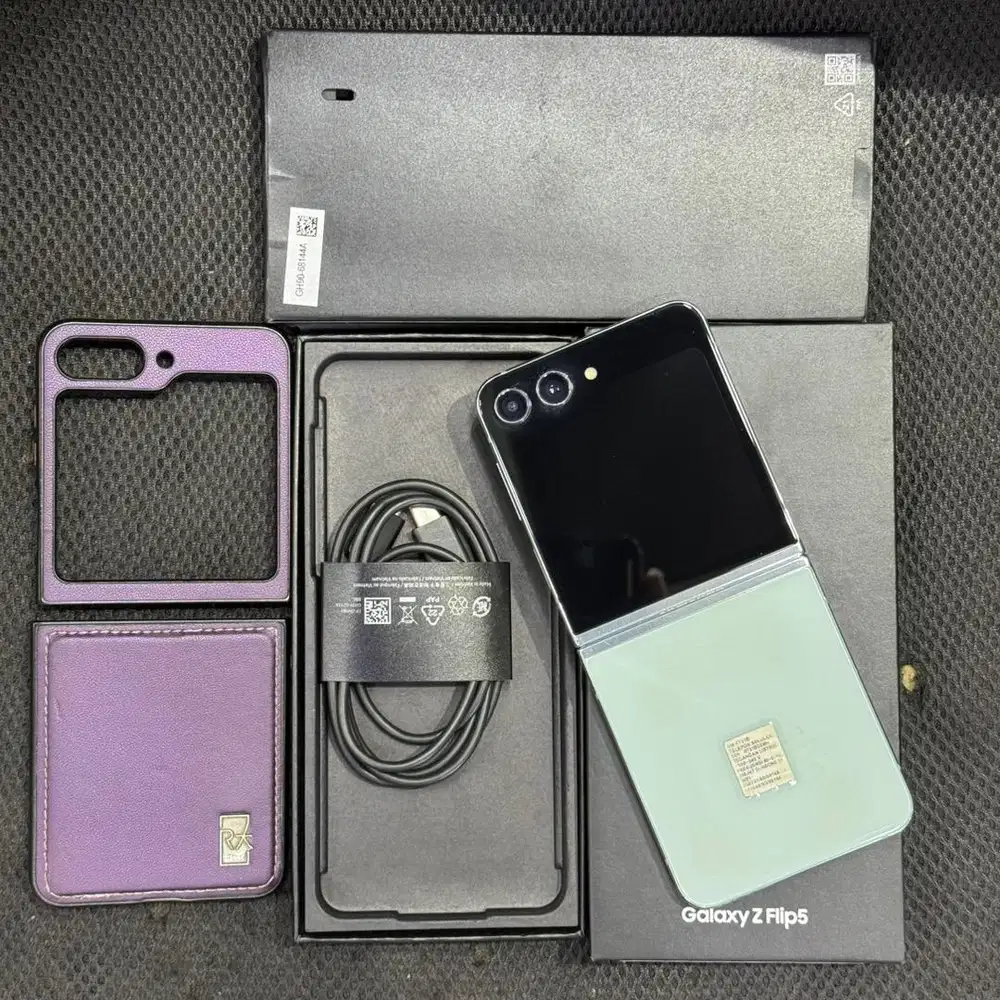 samsung z flip 5 256gb resmi sein fullset original mulus like new