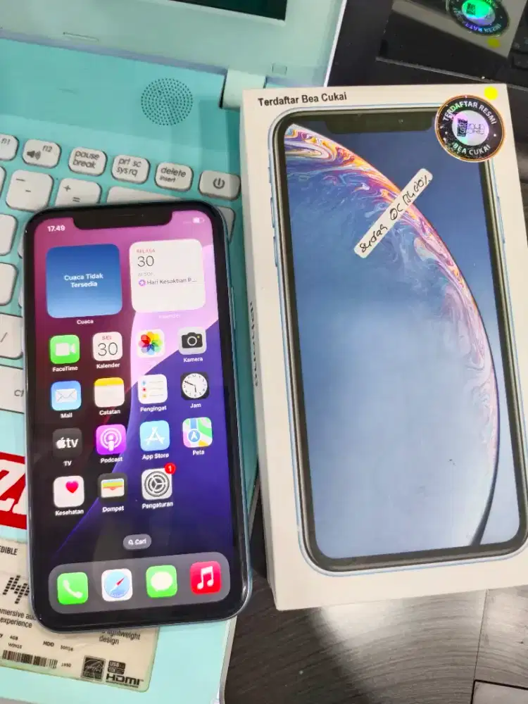 Iphone xr 256gb blue beacukai fulset