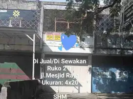 Dijual dan Disewakan Ruko 2 lt Jl. Mesjid Raya Makassar