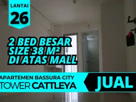 Jual 2 Bedroom Besar Hoek Di Atas Mall Lantai 26 Apartemen Bassura City