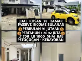 JUAL KOST KOSAN 28 KAMAR DI PETOGOGAN KEBAYORAN BARU JAKARTA SELATAN