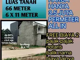 MILIKI KAVLING MURAH DALM CLUSTER EKSLUSIF LUAS TANAH 66 METER ( 6 X 11 )