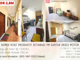 Rumah Kost Produktif Setiabudi Pm Guntur Akses Motor 2 Lantai