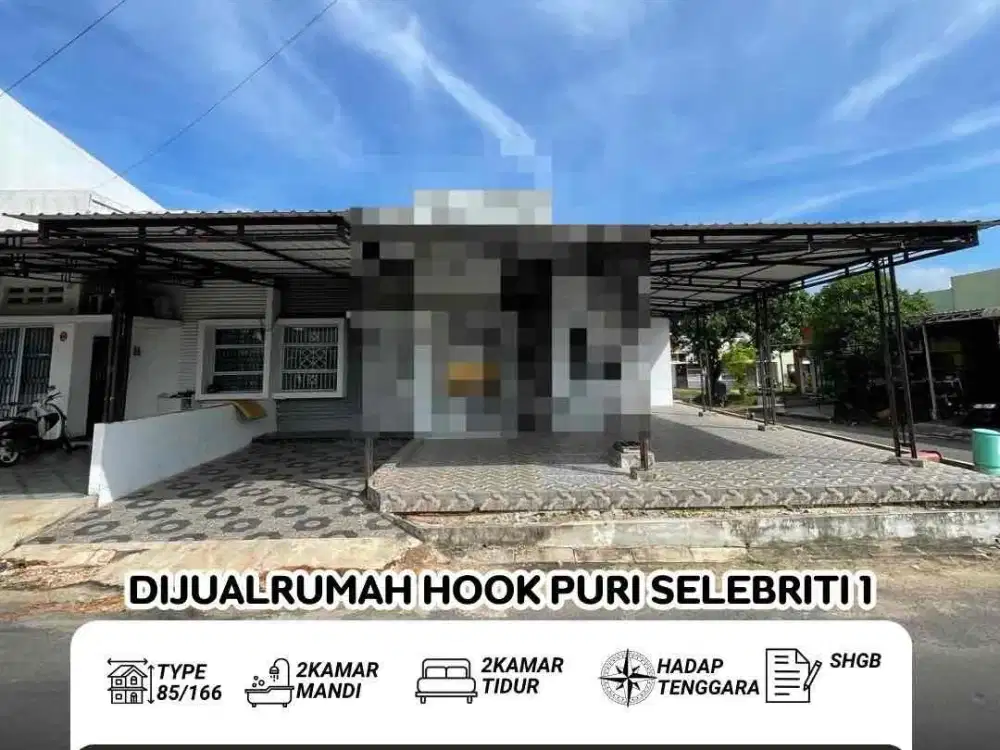 Dijual Rumah Hook Puri Selebriti 1 botania batam center
