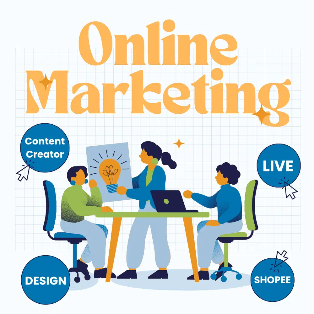 Online Marketing (Content Creator, Live, Desain, Shopee)
