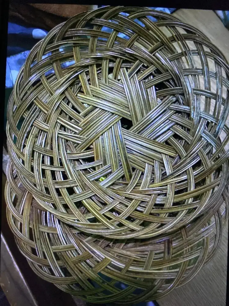 Piring Rotan anyaman bambu