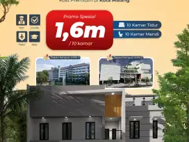 RUMAH KOS PREMIUM 2 LANTAI 10 KAMAR KOTA MALANG DEPAN KAMPUS UMM