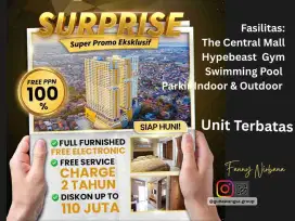 Surprise Gunawangsa Tidar Free Full Furnished Elektronik, Free Service Charge 2 Tahun