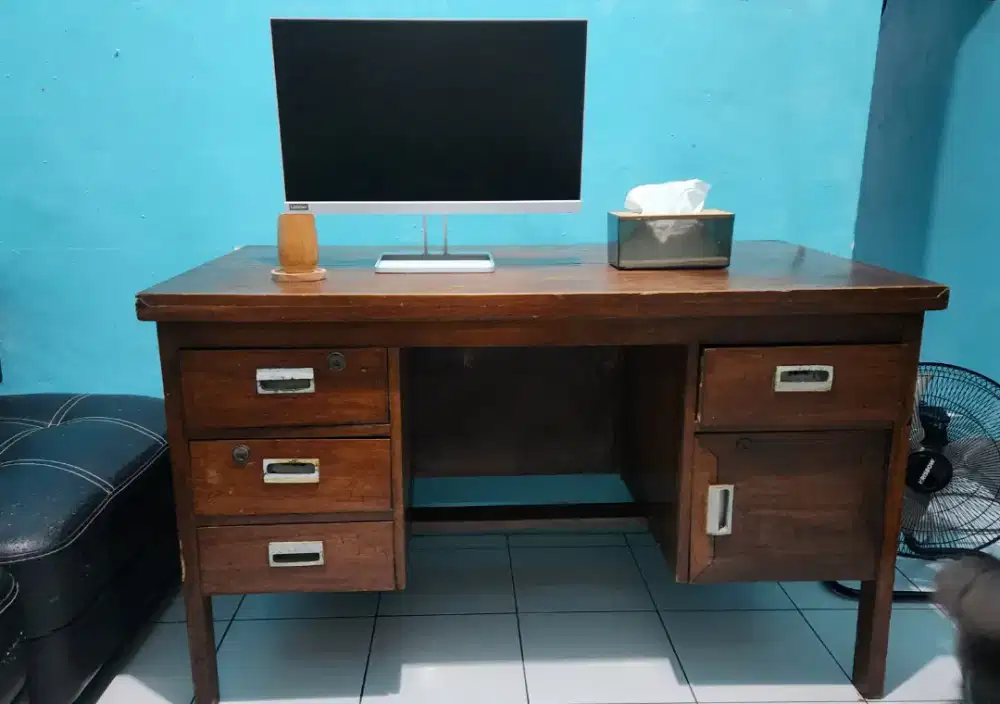 Meja Kayu Jati Tua Kantor Vintage