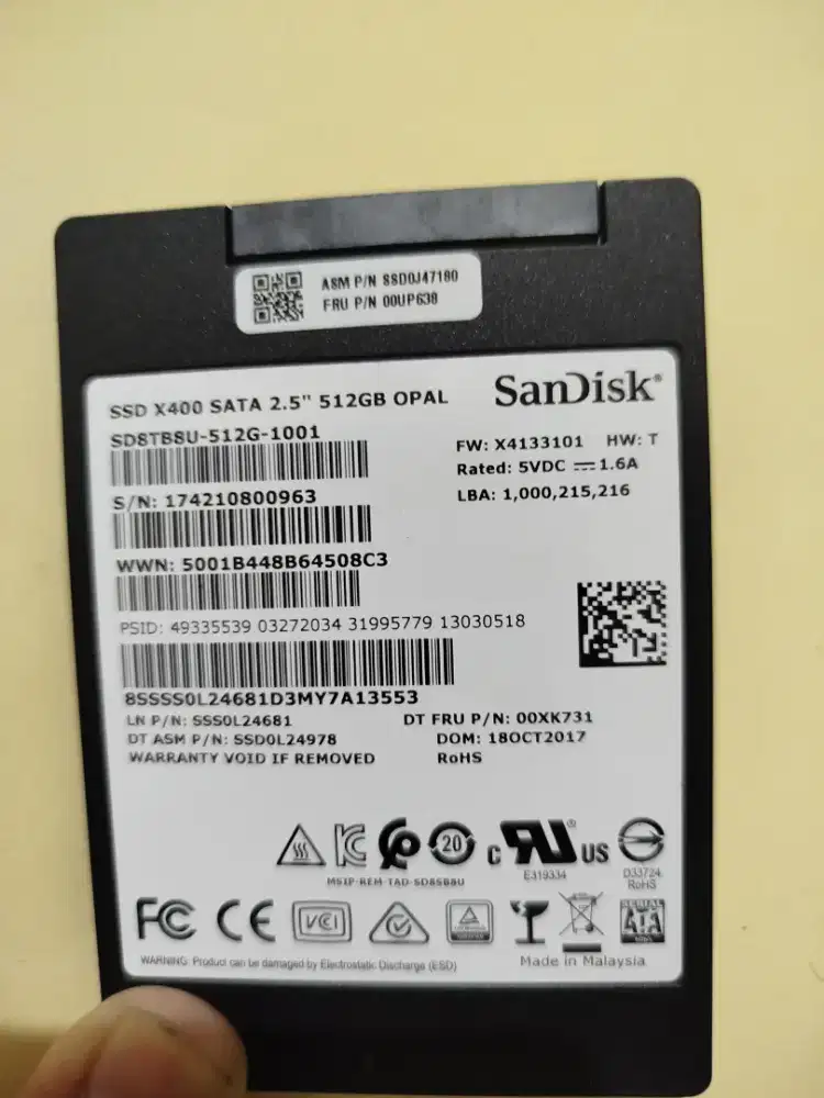 Ssd sata sandisk 240GB/512GB Hardisk copotan