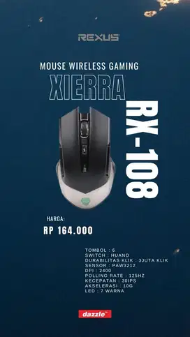 Mouse gaming wireless rexus RX-108