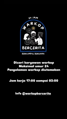 Lowongan kerja warkop bercerita