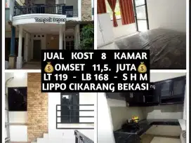 JUAL KOST KOSAN 8 KAMAR DI CLUSTER LIPPO CIKARANG BEKASI