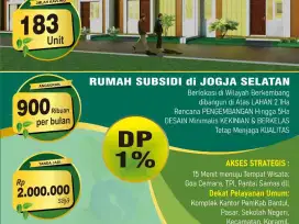 Rumah Subsidi 150jt dekat kota bantul yogyakarta angsuran 900rb /bln