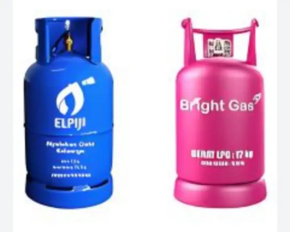 Gas elpiji kosong bright gas dan elpiji biru