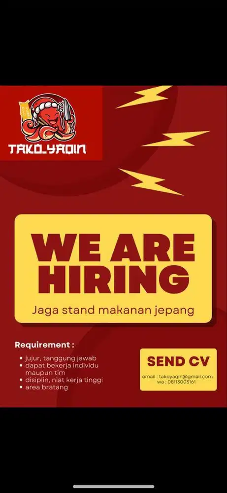 Jaga stand makanan