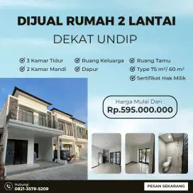 Rumah Cantik 2 Lantai Di Tembalang