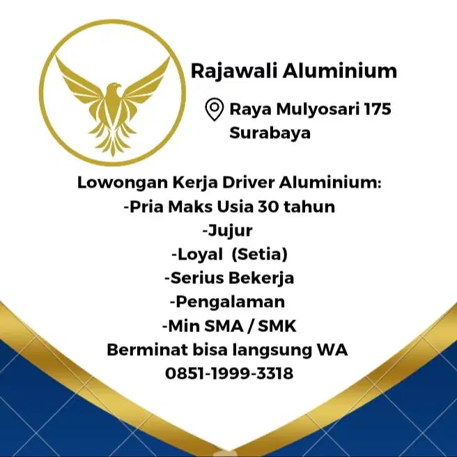 Dicari Driver Berpengalaman