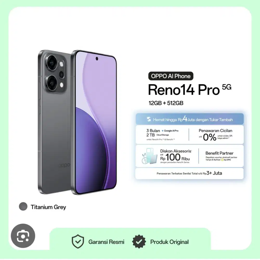 PROMO CICILAN OPPO RENO 14 PRO BUNGA 0%