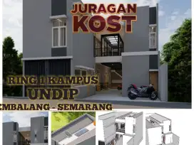 FREE ALL BIAYA,SHM,TERMURAH,RUMAH KOST  RING 1 KAMPUS UNDIP TEMBALANG
