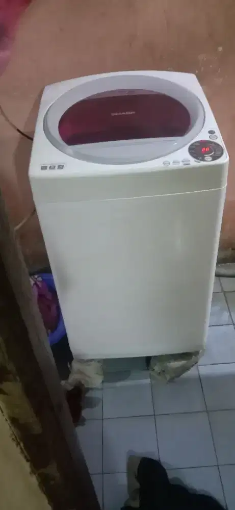 Mesin cuci 1 tabung digital otomatis Sharp 9,5kg