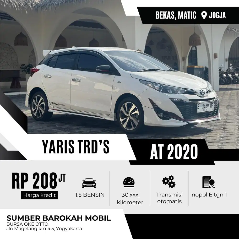[Dp 18jt] Toyota Yaris TRD Sportivo 1.5 Matic 2020 Kredit Murah