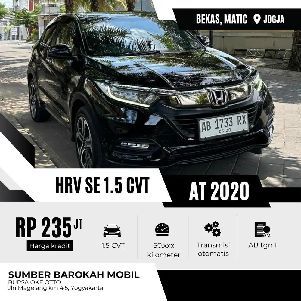 Honda HRV 1.5 E SE Matic 2020 Panoramic Bisa Kredit