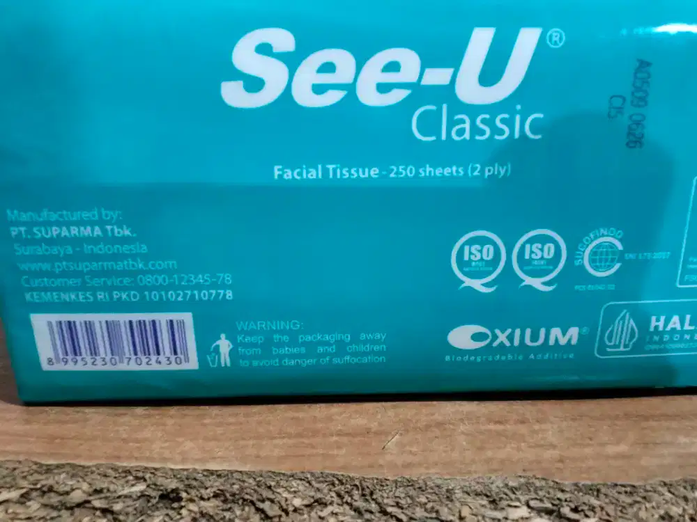 Tissue Merk See-u 250 sheet