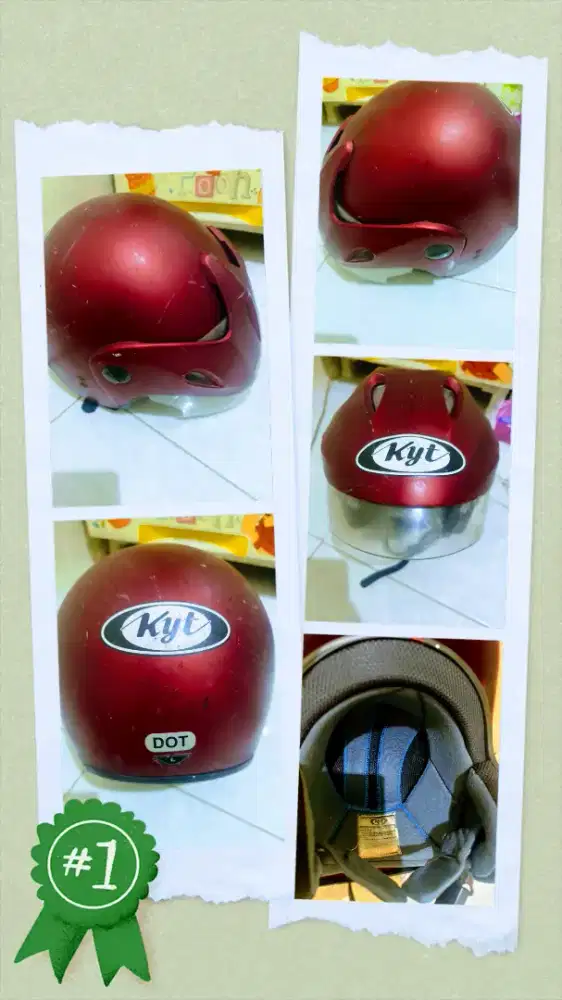 HELM KYT WARNA DOFF MAROON