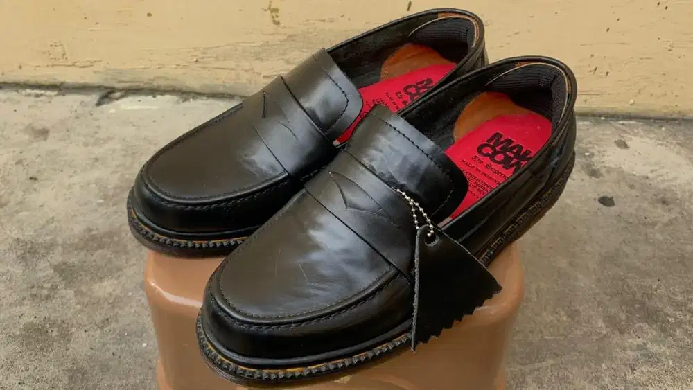 Mancow Loafer Penny Bex Boots Hitam Sepatu Formal Pria Wanita Original