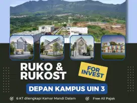 dijual rumah kos lokasi strategis depan kampus 6 kamar akses mobil