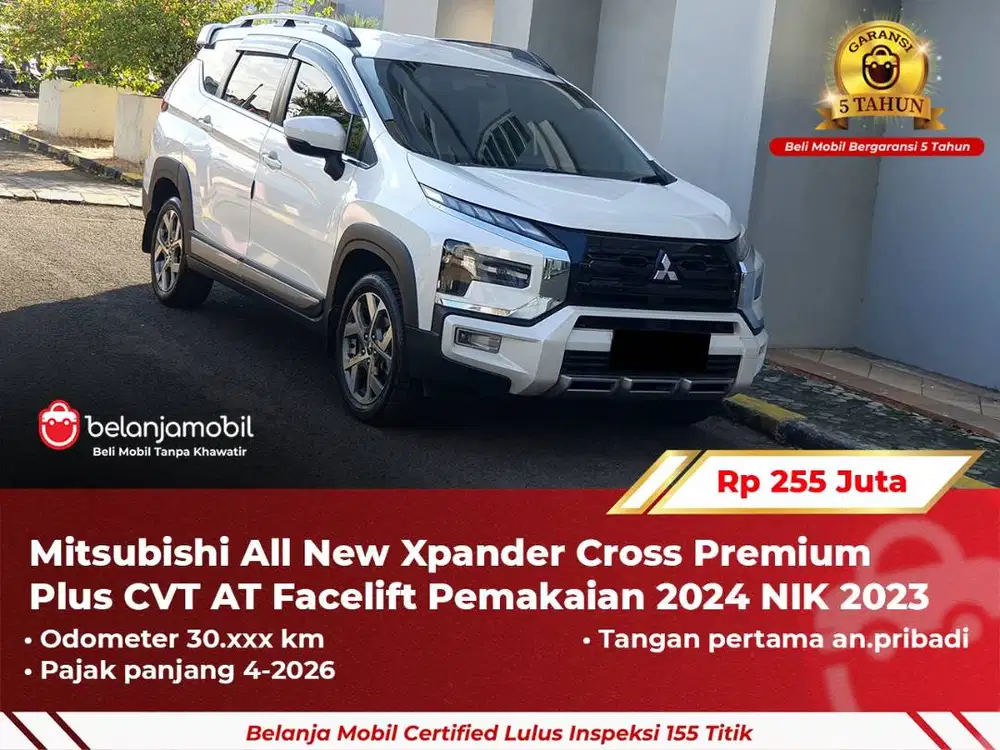 [ GARANSI 5TH ] Mitsubishi Xpander Cross Premium Plus CVT AT 2023 2024