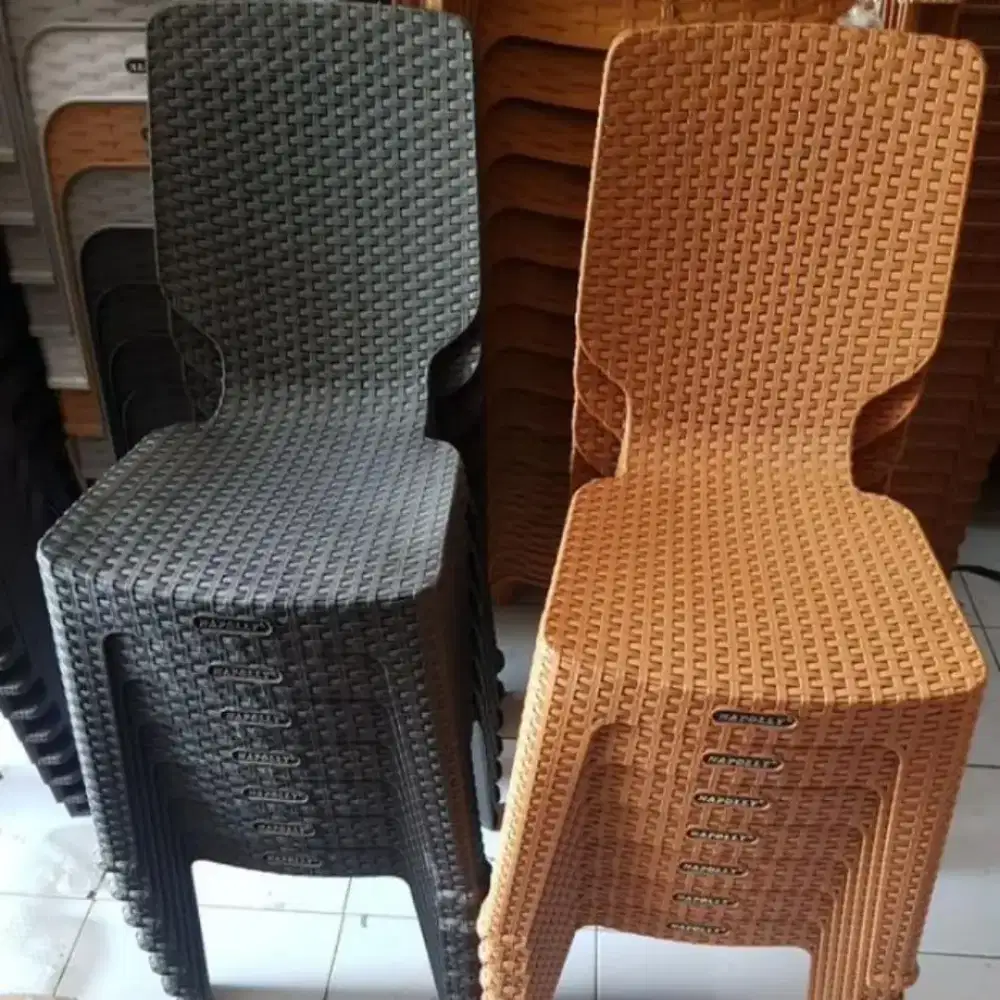 5 pcs Kursi napolly plastik motif anyam